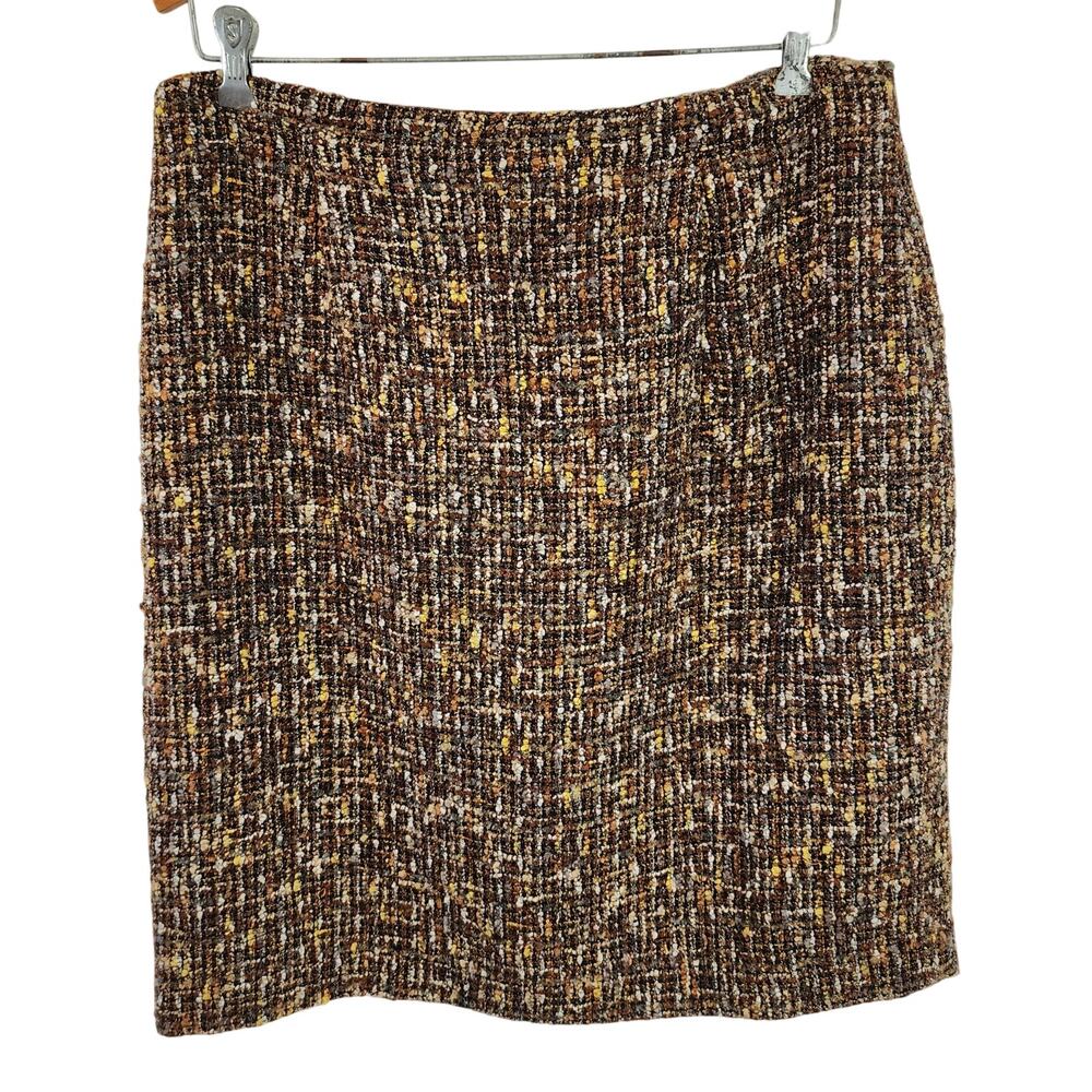 Gianni Brown Pencil Skirt Knee Length Work Business  Size 14